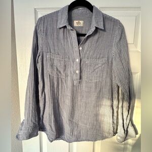 Marine Layer Blue and White Striped Shirt